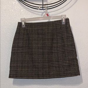 Plaid mini skirt